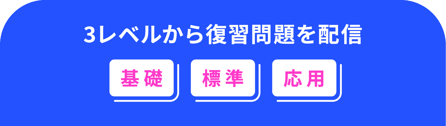 3レベルから復習問題を配信