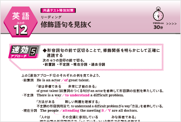 前例のない共通テストへの速効アプローチ開発