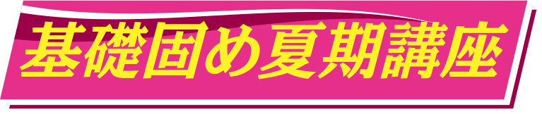 キミ専用×入試直結 7日間基礎固め 夏期講座