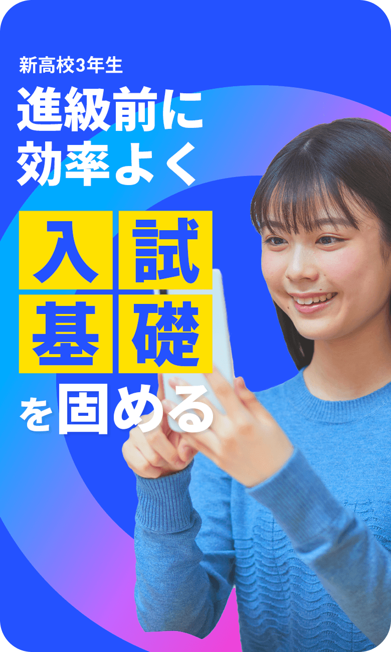 新高校3年生 進級前に効率よく入試基礎を固める