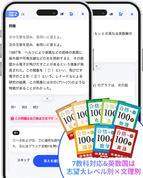 7教科対応＆英数国は志望代レベル別×文理別