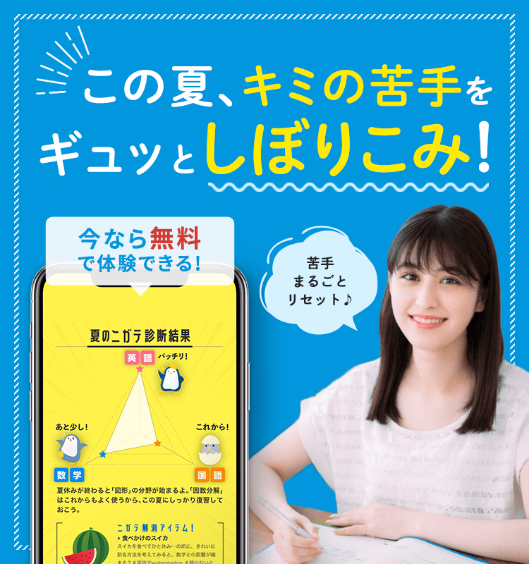 ニガテ解消できる夏期講座を無料体験 進研ゼミ高校講座